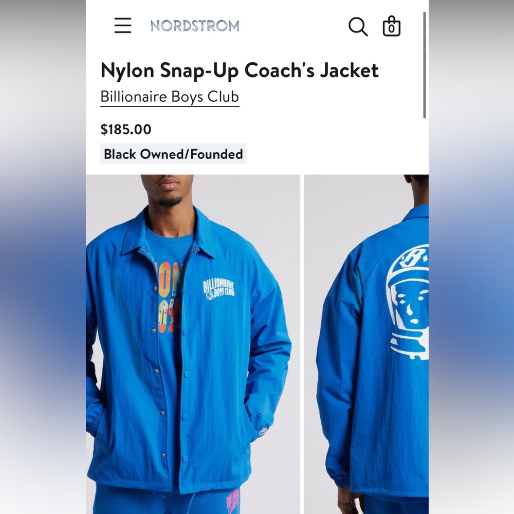 Billionaire Boys Club Nylon Snap-up Jacket